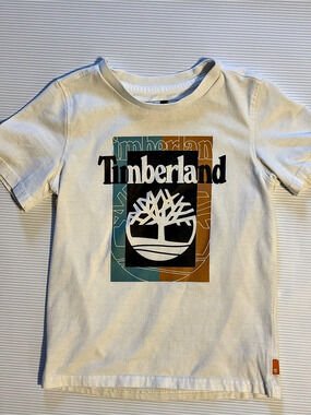 Timberland Boys Size 6 Graphic Tee in White